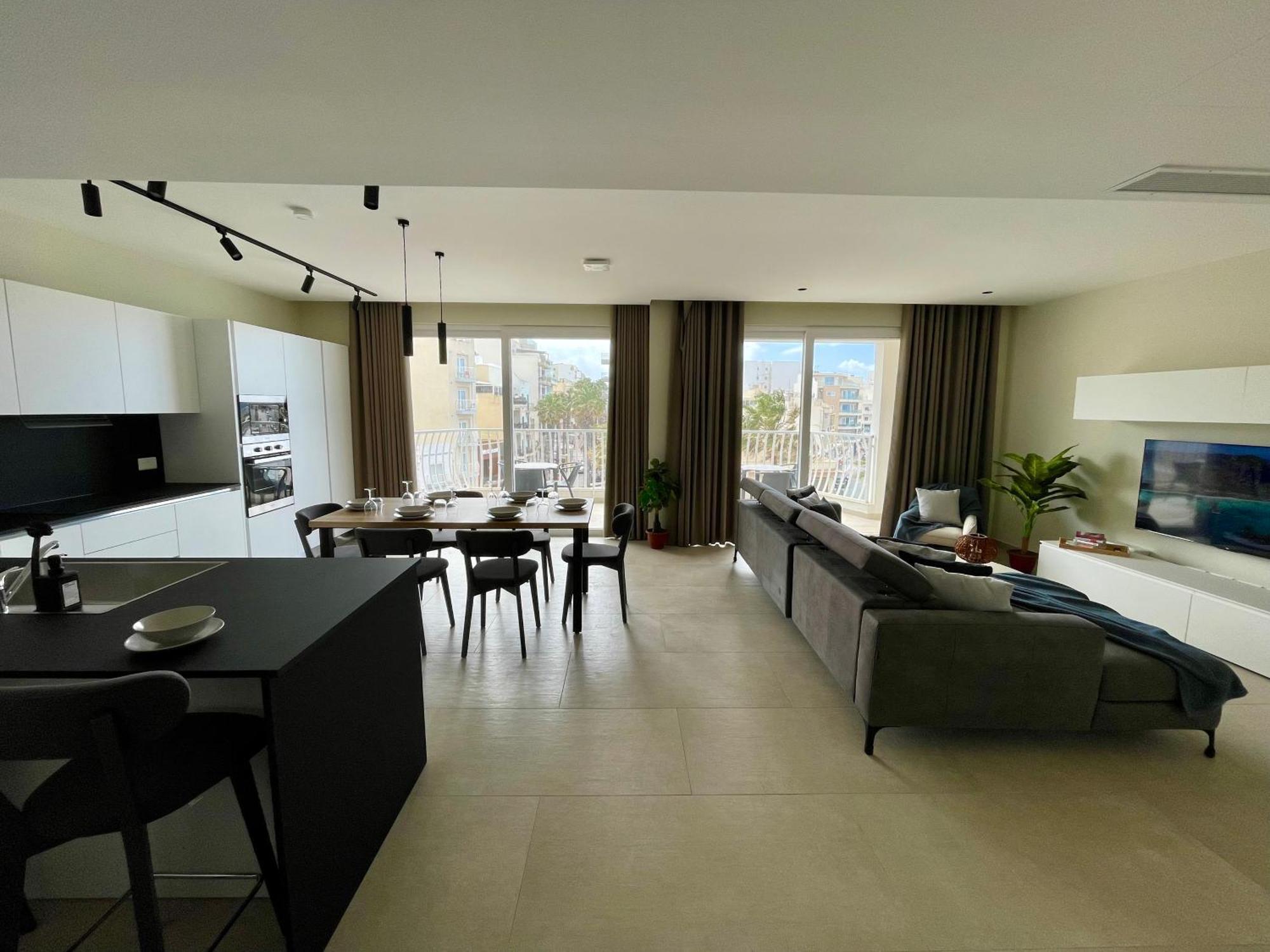 Bugibba Square Seafront Lux Apartments By Holi 圣保罗湾城 外观 照片