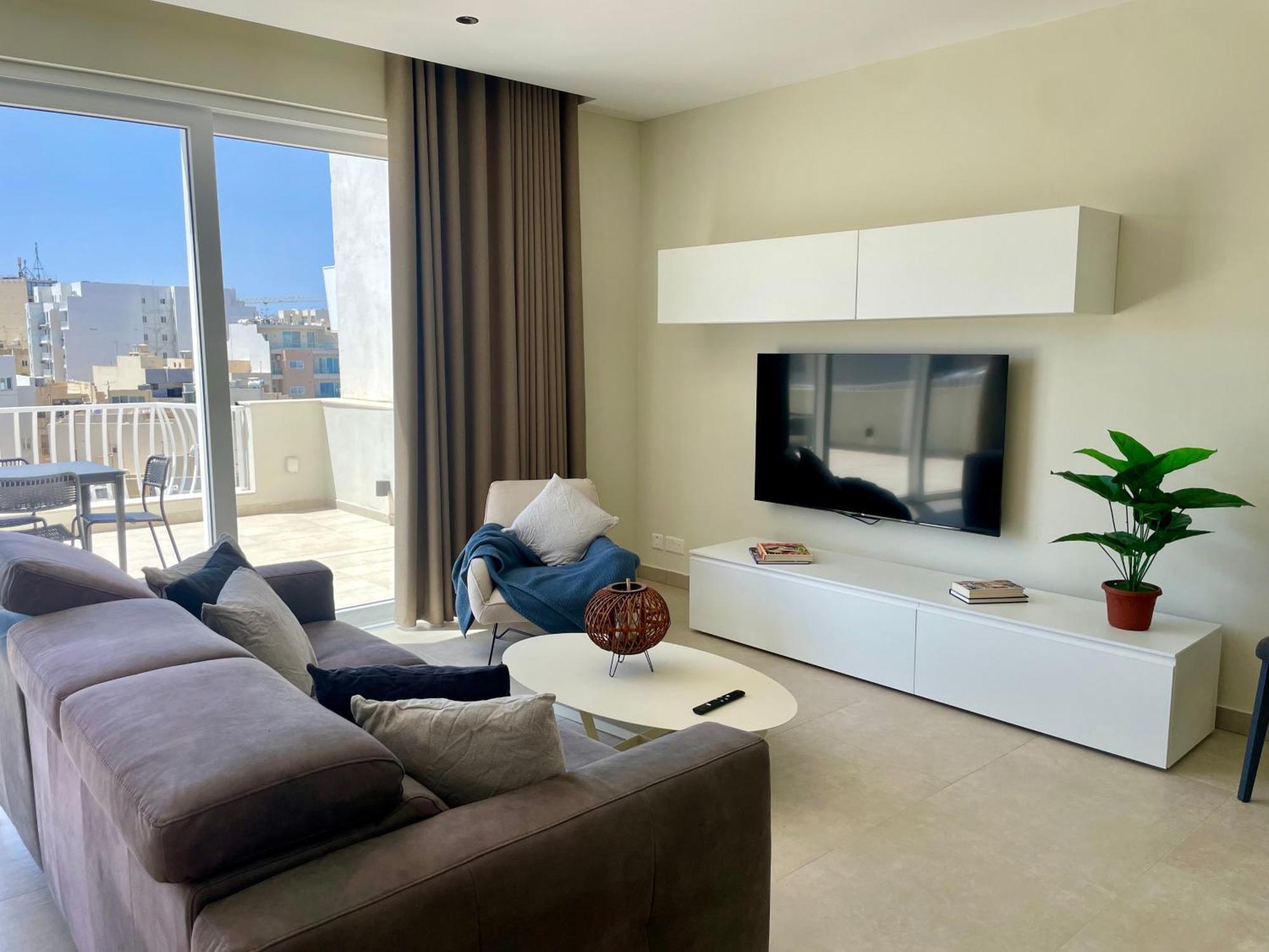 Bugibba Square Seafront Lux Apartments By Holi 圣保罗湾城 外观 照片
